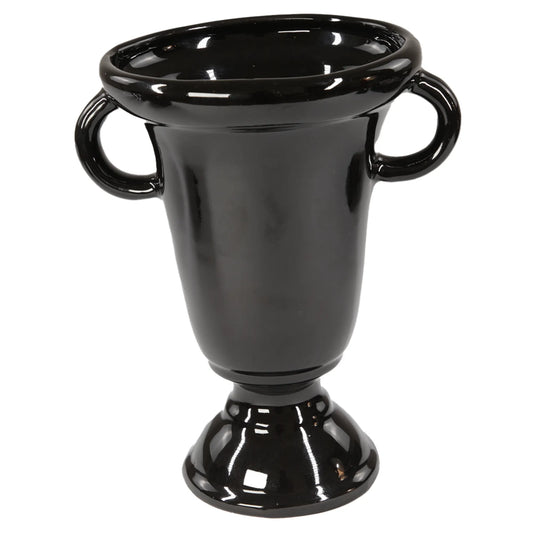 Galicia Black Floral Urn