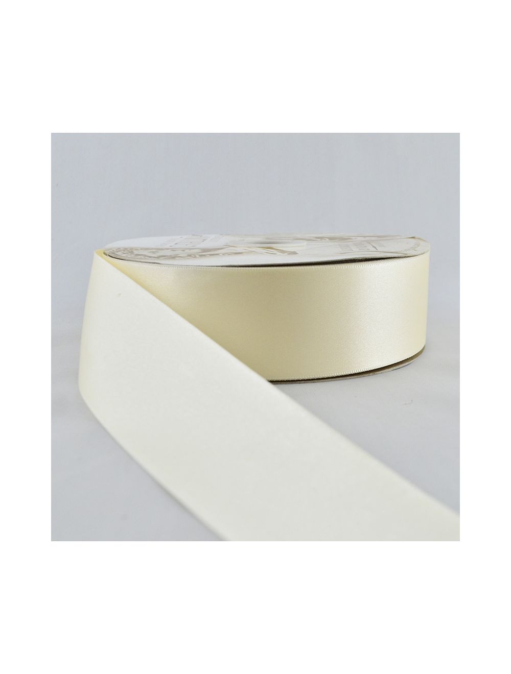 Two sides ivory satin ribbon 1-1/2" 35 meters