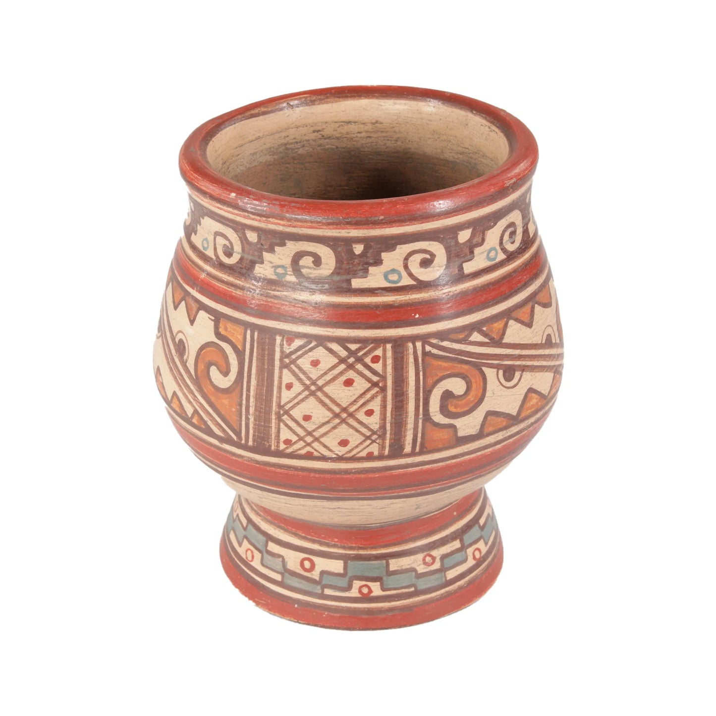 Handcrafted Mexican Pre-Hispanic Clay Vase - Moon