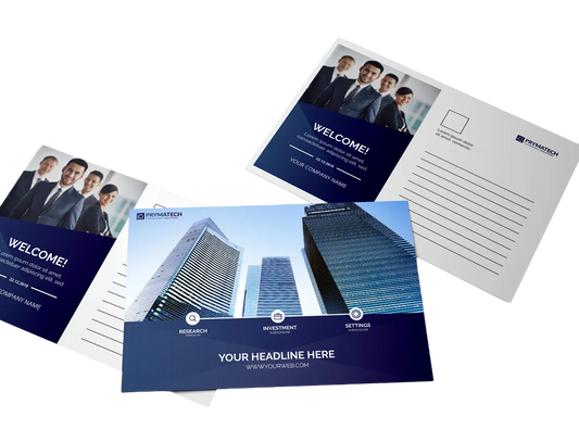 Set of 1,000 Custom Postcards – 1/4 Letter Size (14 cm X 10.8 cm)